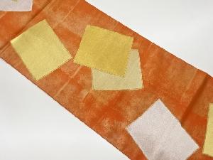 リサイクル　色紙散らし模様織出し袋帯